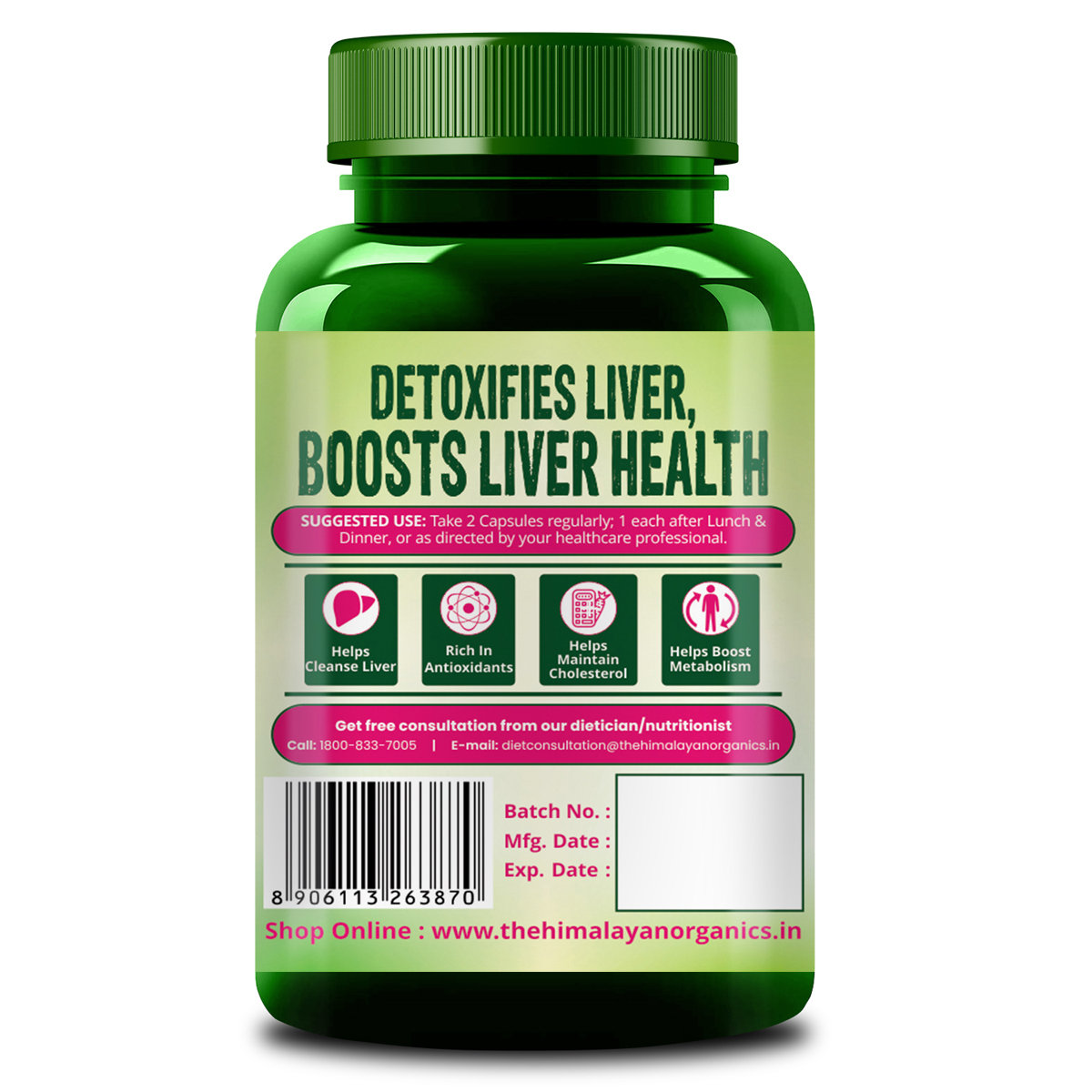 Vlado's Himalayan Organics Milk Thistle Extract 25:1, 60 Capsules, Pack of 1 Vlado's Himalayan Organics Milk Thistle Extract 25:1, 60 Capsules, Pack of 1