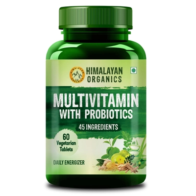 Himalayan Organics Multivitamin with Probiotics, 60 Tablets, Pack of 1