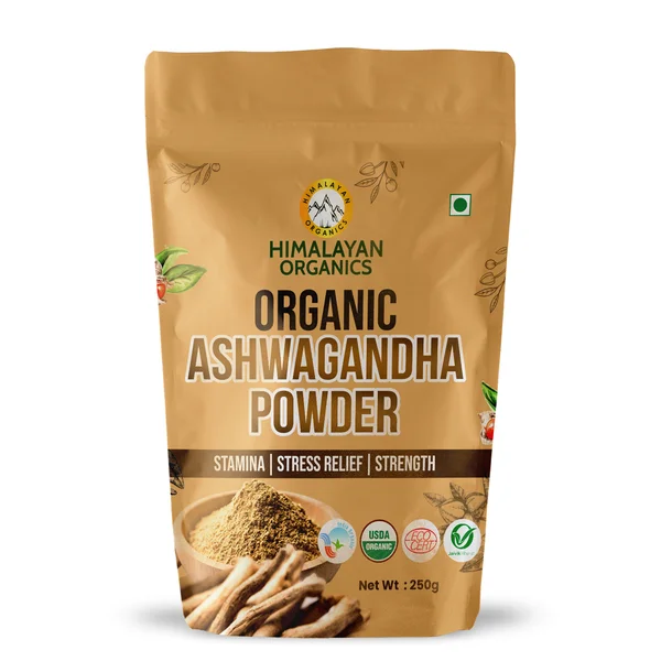 Himalayan Organics Organic Ashwagandha Powder, 250 gm, Pack of 1