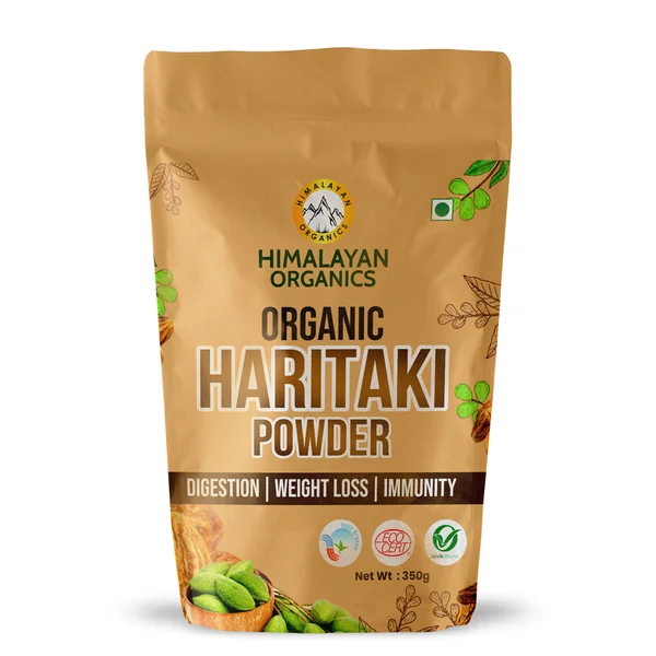 Vlado's Himalayan Organics Organic Haritaki Powder, 350 gm, Pack of 1