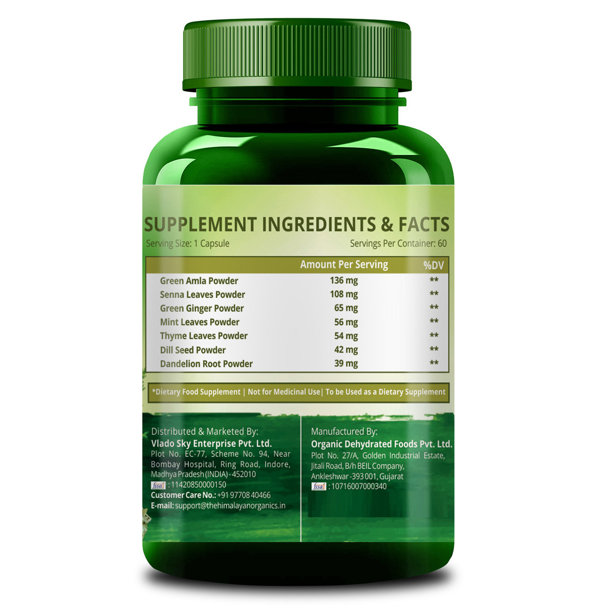 Himalayan Organics Plant Based Digestive Care, 60 Capsules, Pack of 1 Himalayan Organics Plant Based Digestive Care, 60 Capsules, Pack of 1