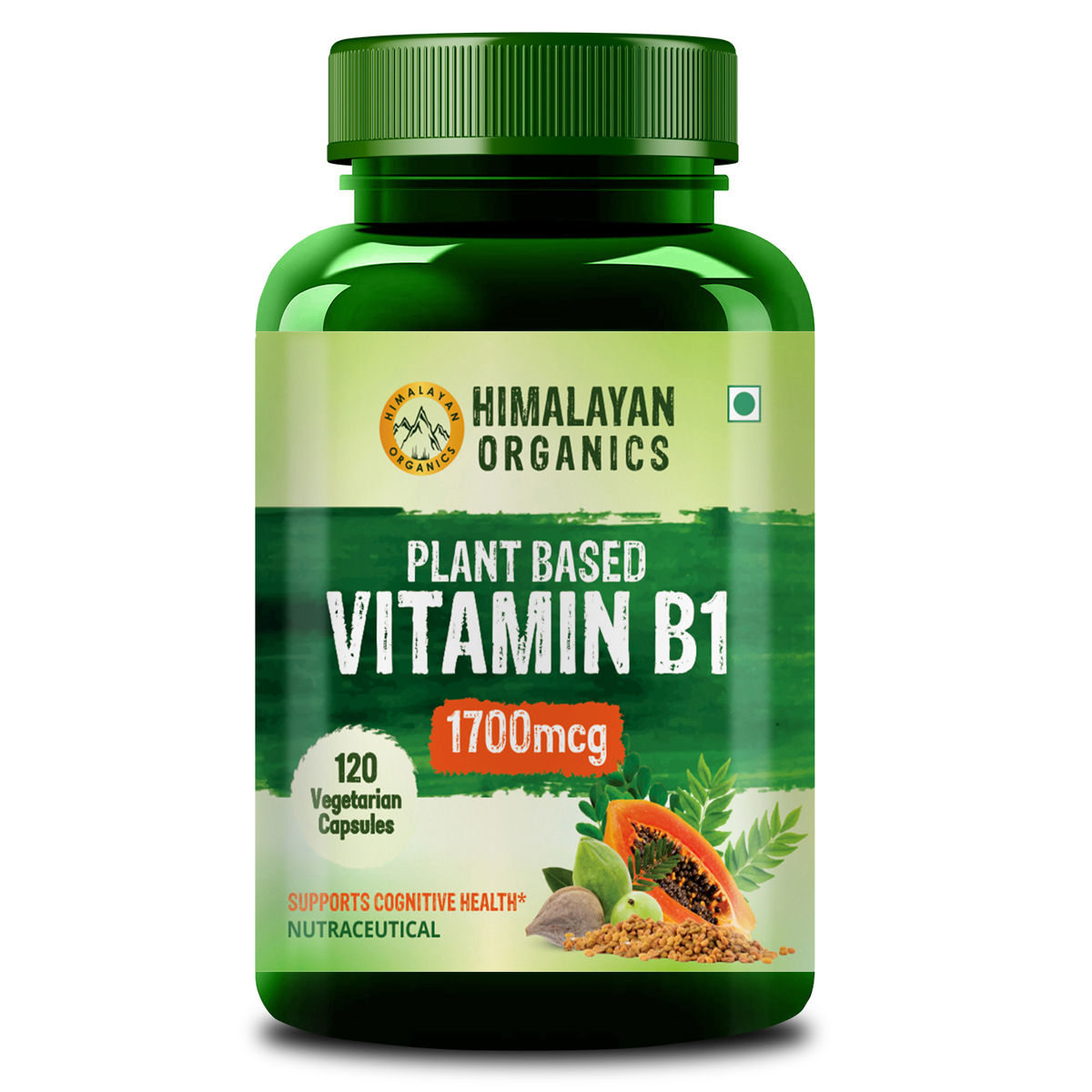 Himalayan Organics Plant Based Vitamin B1 1700mcg, 120 Capsules | Uses ...