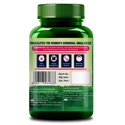 Himalayan Organics PCOS Supplement, 60 Tablets, Pack of 1