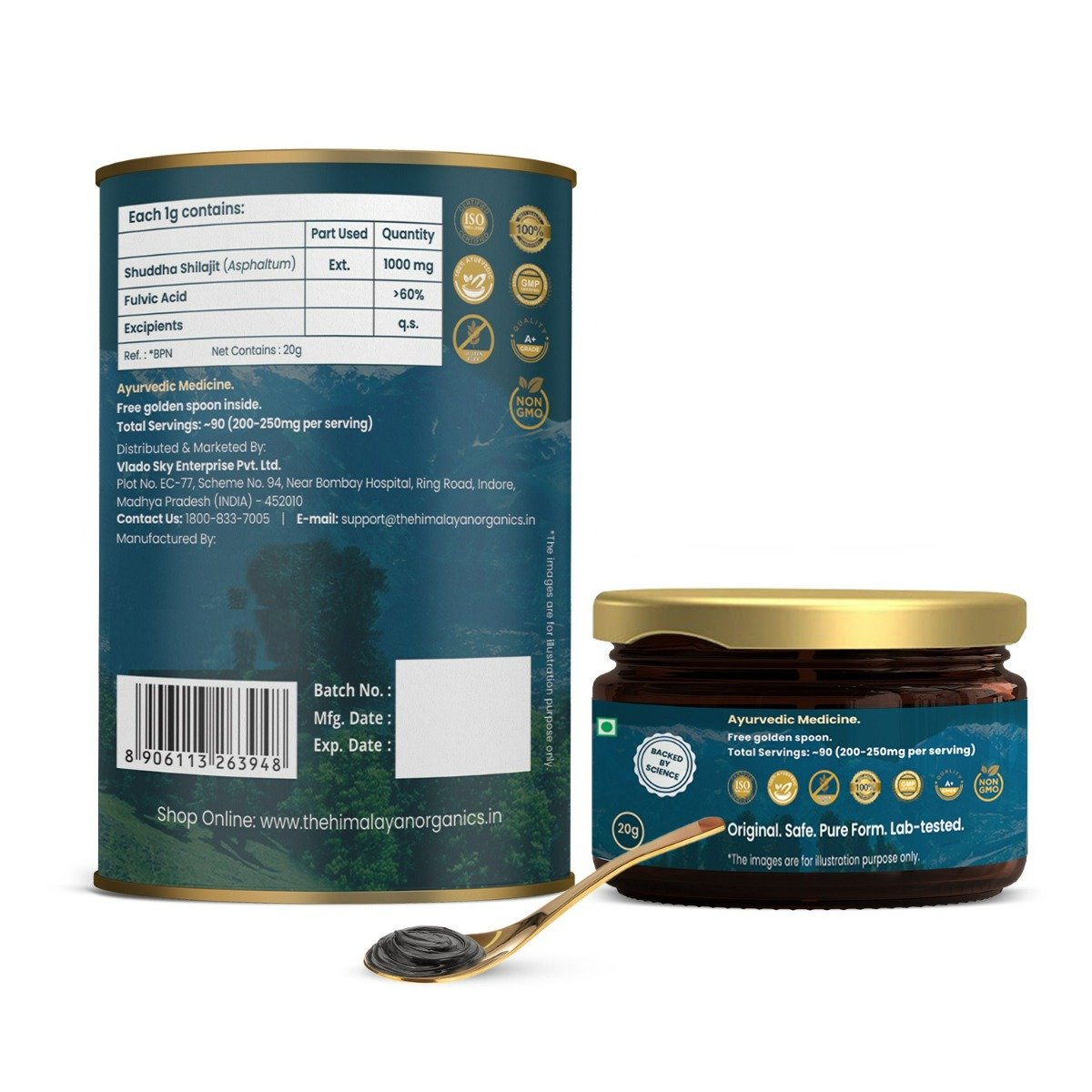 Vlado's Himalayan Organics Himalayan Shilajit, 20 gm, Pack of 1 Vlado's Himalayan Organics Himalayan Shilajit, 20 gm, Pack of 1