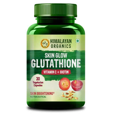 Himalayan Organics Skin Glow Glutathione with Vitamin C + Biotin, 30 Capsules, Pack of 1