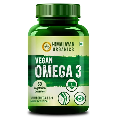 Himalayan Organics Vegan Omega 3, 60 Capsules, Pack of 1