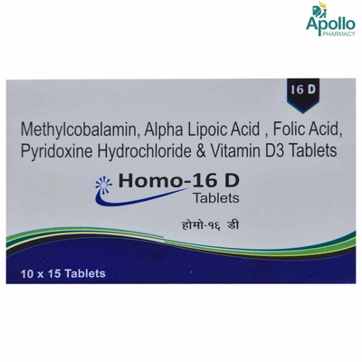 Homo 16 D Tablet 15's, Pack of 15 TABLETS