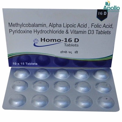 Homo 16 D Tablet 15's, Pack of 15 TABLETS