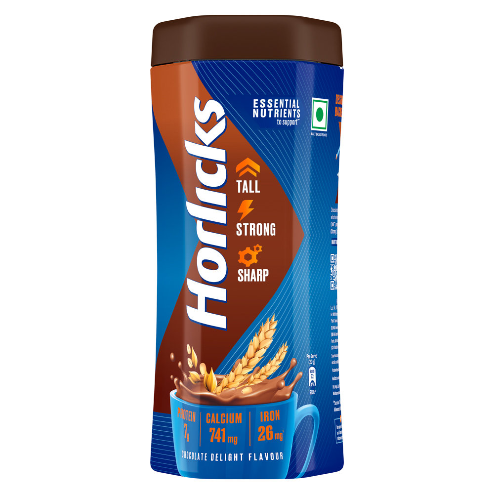 Horlicks Chocolate Delight Flavour Nutrition Powder 500 gm Jar | Protein, Calcium, Iron | Support Immunity | Improves Bone & Muscle Health | Healthy Weight Gain, Pack of 1 Horlicks Chocolate Delight Flavour Nutrition Powder 500 gm Jar | Protein, Calcium, Iron | Support Immunity | Improves Bone & Muscle Health | Healthy Weight Gain, Pack of 1