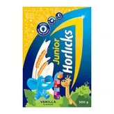 Junior Horlicks Vanilla Flavour Nutrition Drink Powder, 500 gm Refill Pack, Pack of 1