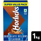 Horlicks Chocolate Delight Flavour Nutrition Powder, 1 kg Refill Pack, Pack of 1