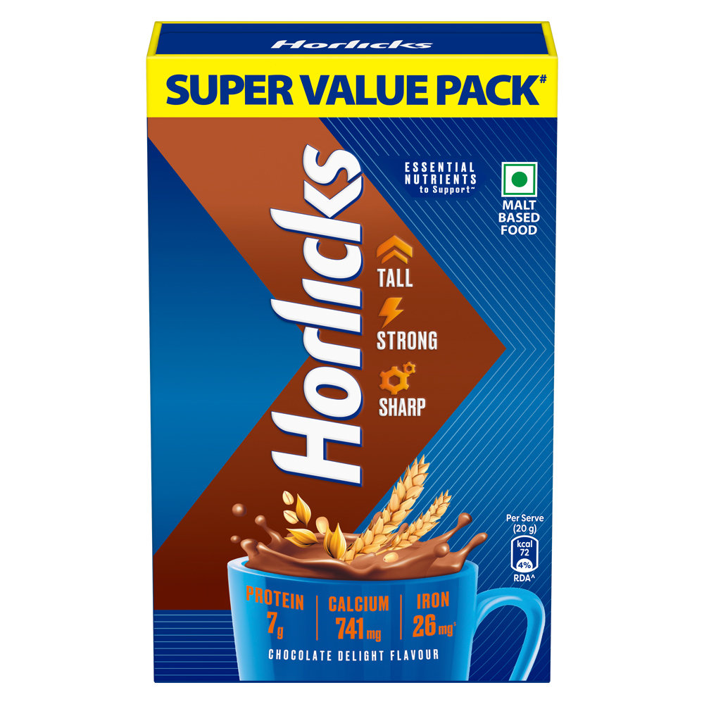 Horlicks Chocolate Delight Flavour Nutrition Powder 1 kg Refill Pack | Protein, Calcium, Iron | Support Immunity | Improves Bone & Muscle Health | Healthy Weight Gain, Pack of 1 Horlicks Chocolate Delight Flavour Nutrition Powder 1 kg Refill Pack | Protein, Calcium, Iron | Support Immunity | Improves Bone & Muscle Health | Healthy Weight Gain, Pack of 1