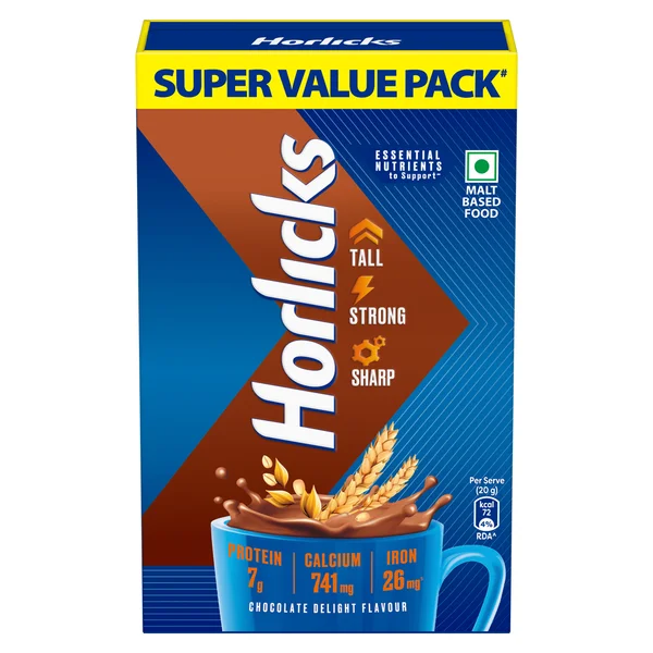 Horlicks Chocolate Delight Flavour Nutrition Powder 1 kg Refill Pack | Protein, Calcium, Iron | Support Immunity | Improves Bone & Muscle Health | Healthy Weight Gain