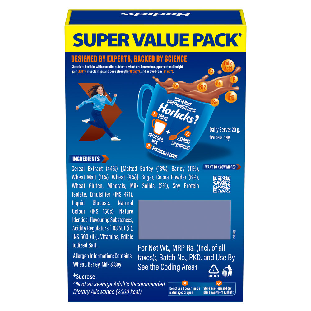 Horlicks Chocolate Delight Flavour Nutrition Powder 1 kg Refill Pack | Protein, Calcium, Iron | Support Immunity | Improves Bone & Muscle Health | Healthy Weight Gain, Pack of 1 Horlicks Chocolate Delight Flavour Nutrition Powder 1 kg Refill Pack | Protein, Calcium, Iron | Support Immunity | Improves Bone & Muscle Health | Healthy Weight Gain, Pack of 1