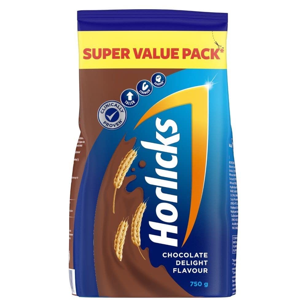 Horlicks Chocolate Delight Flavour Nutrition Drink Powder, 750 gm