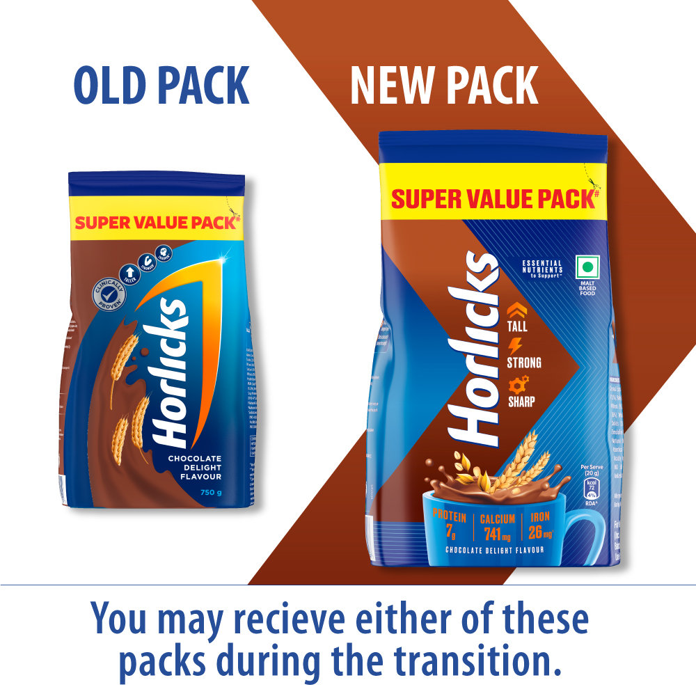 Horlicks Chocolate Delight Flavour Nutrition Powder 750 gm Refill Pack | Protein, Calcium, Iron | Support Immunity | Improves Bone & Muscle Health | Healthy Weight Gain, Pack of 1 Horlicks Chocolate Delight Flavour Nutrition Powder 750 gm Refill Pack | Protein, Calcium, Iron | Support Immunity | Improves Bone & Muscle Health | Healthy Weight Gain, Pack of 1