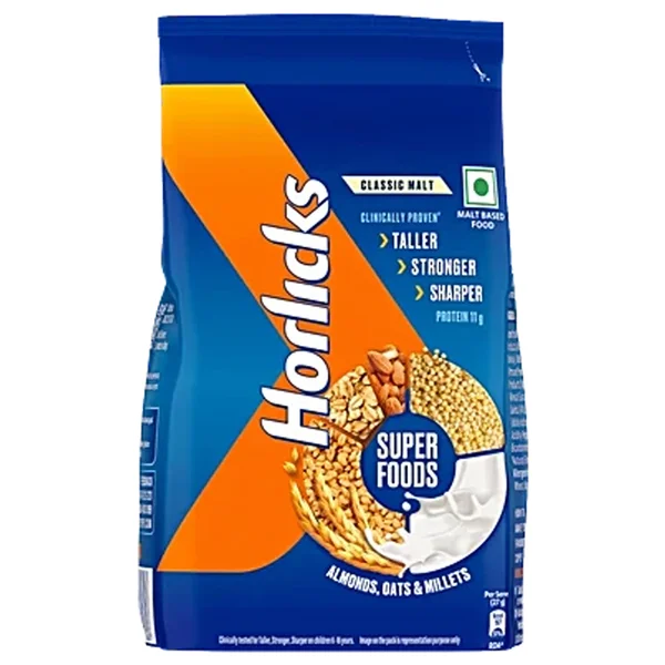 Horlicks Classic Malt Flavour Nutrition Drink Powder 800 gm Refill Pack | Support Immunity | Improves Bone & Muscle Health | Healthy Weight Gain