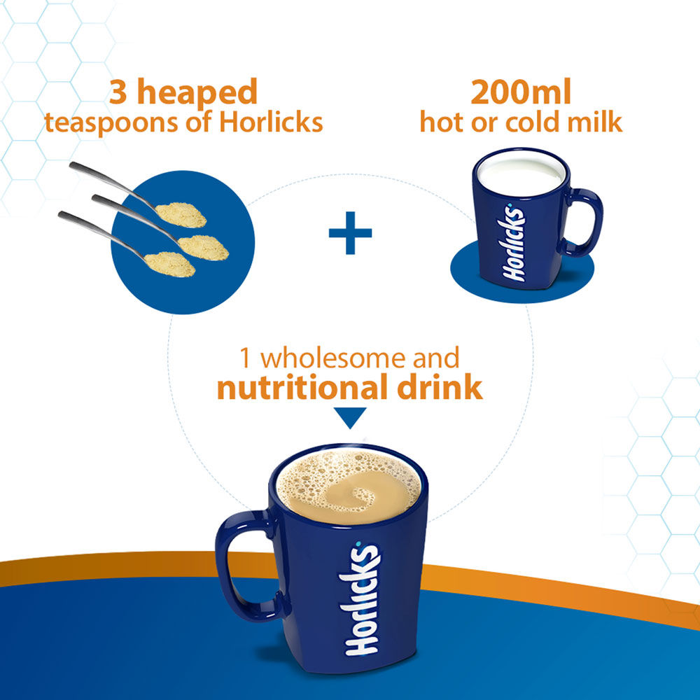 Horlicks Classic Malt Nutrition Drink Powder, 450 gm Pouch, Pack of 1 