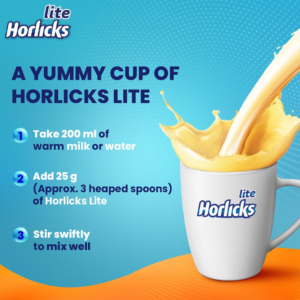 Horlicks Lite Regular Malt Flavour Nutrition Powder, 1 kg Refill Pack , Pack of 1 Horlicks Lite Regular Malt Flavour Nutrition Powder, 1 kg Refill Pack , Pack of 1