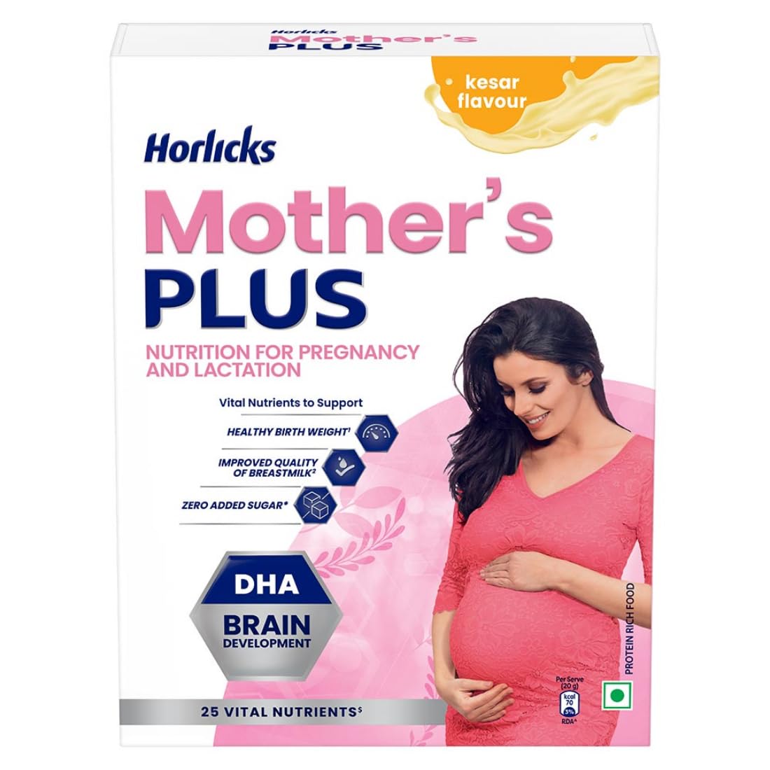 Horlicks Mother's Plus Kesar Flavour Nutrition Powder 200 gm Refill Pack | 25 Vital Nutrients | Support Healthy Birth Weight | Improves Lactation, Pack of 1 Horlicks Mother's Plus Kesar Flavour Nutrition Powder 200 gm Refill Pack | 25 Vital Nutrients | Support Healthy Birth Weight | Improves Lactation, Pack of 1