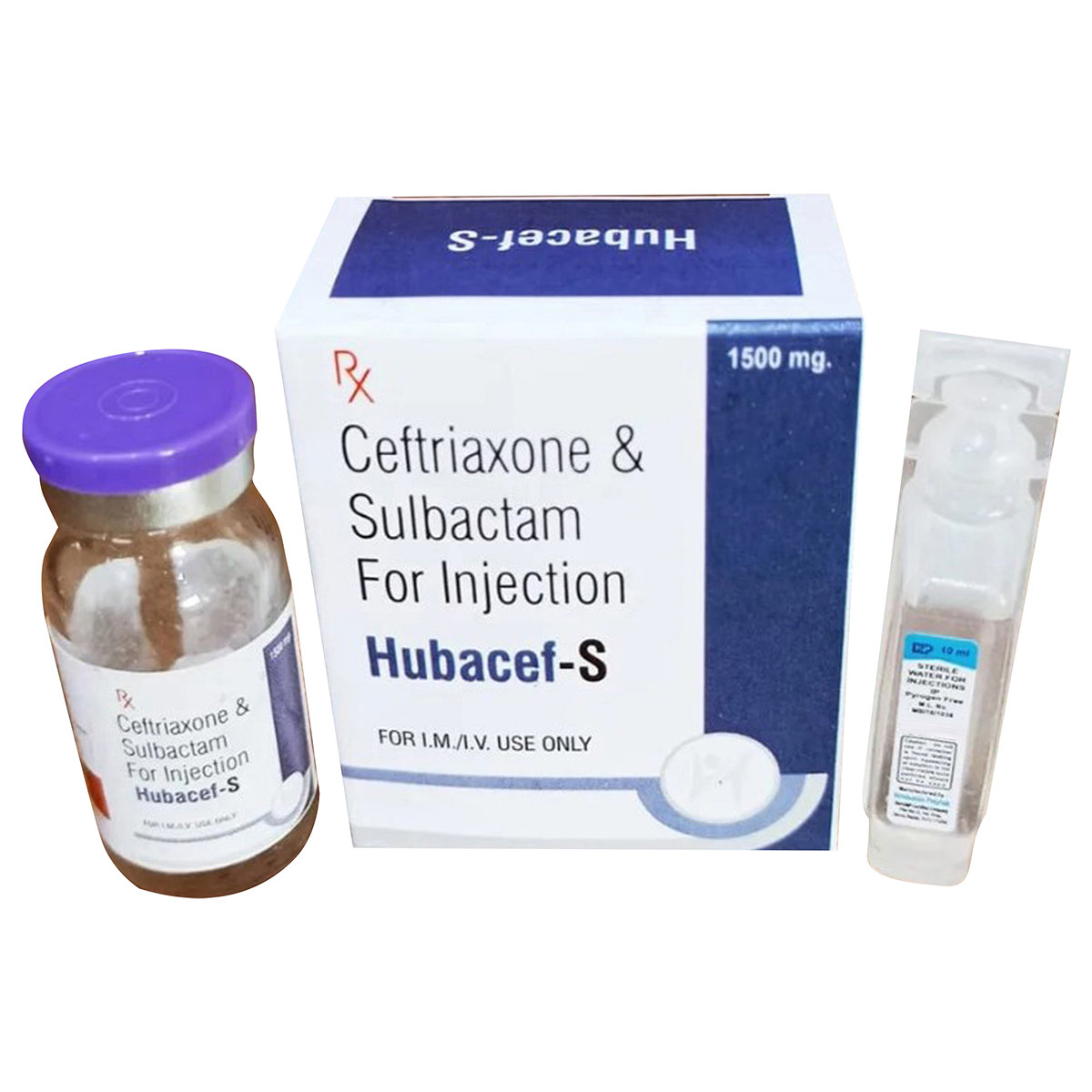 Hubacef-S 1500 mg Injection 1's, Pack of 1 Hubacef-S 1500 mg Injection 1's, Pack of 1