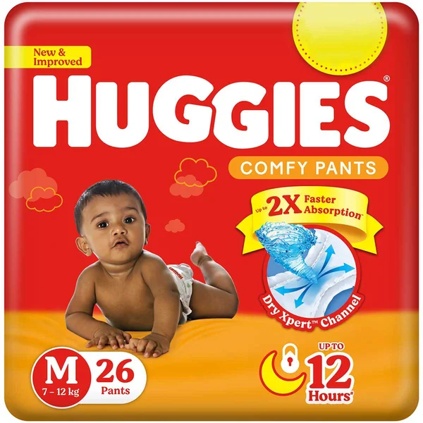 Huggies Comf Dry Diaper Pants Medium, 26 Count, Pack of 1