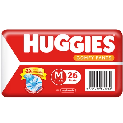 Huggies Comf Dry Diaper Pants Medium, 26 Count, Pack of 1