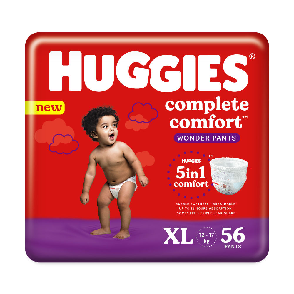 Huggies Complete Comfort Wonder Baby Diaper Pants XL, 56 Count Price, Uses, Side Effects
