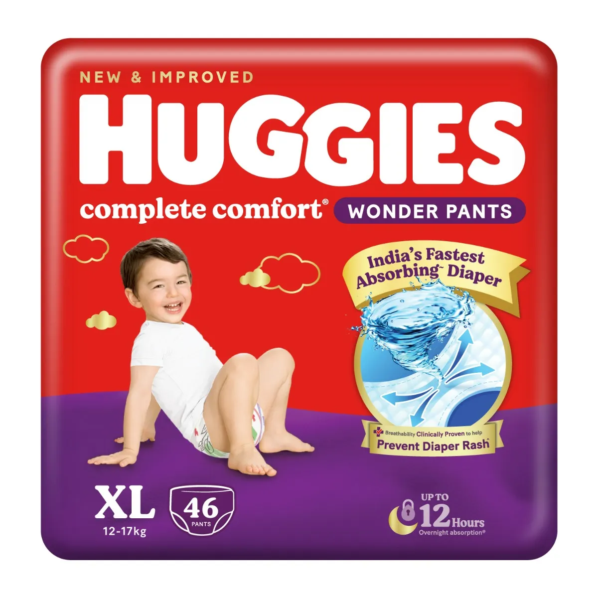 Buy Huggies Complete Comfort Wonder Baby Diaper Pants XL, 46 Count