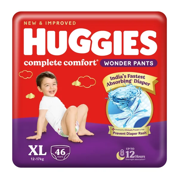Huggies Complete Comfort Wonder Baby Diaper Pants XL, 46 Count, Pack of 1