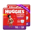 Huggies Complete Comfort Wonder Baby Diaper Pants XL, 68 Count (2x34)