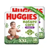 Huggies Nature Care Diaper Pants XXL with 100% Organic Cotton, 36 Count (2x18), Pack of 1