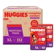 Huggies Complete Comfort Wonder Baby Diaper Pants XL, 112 Count (2x56)