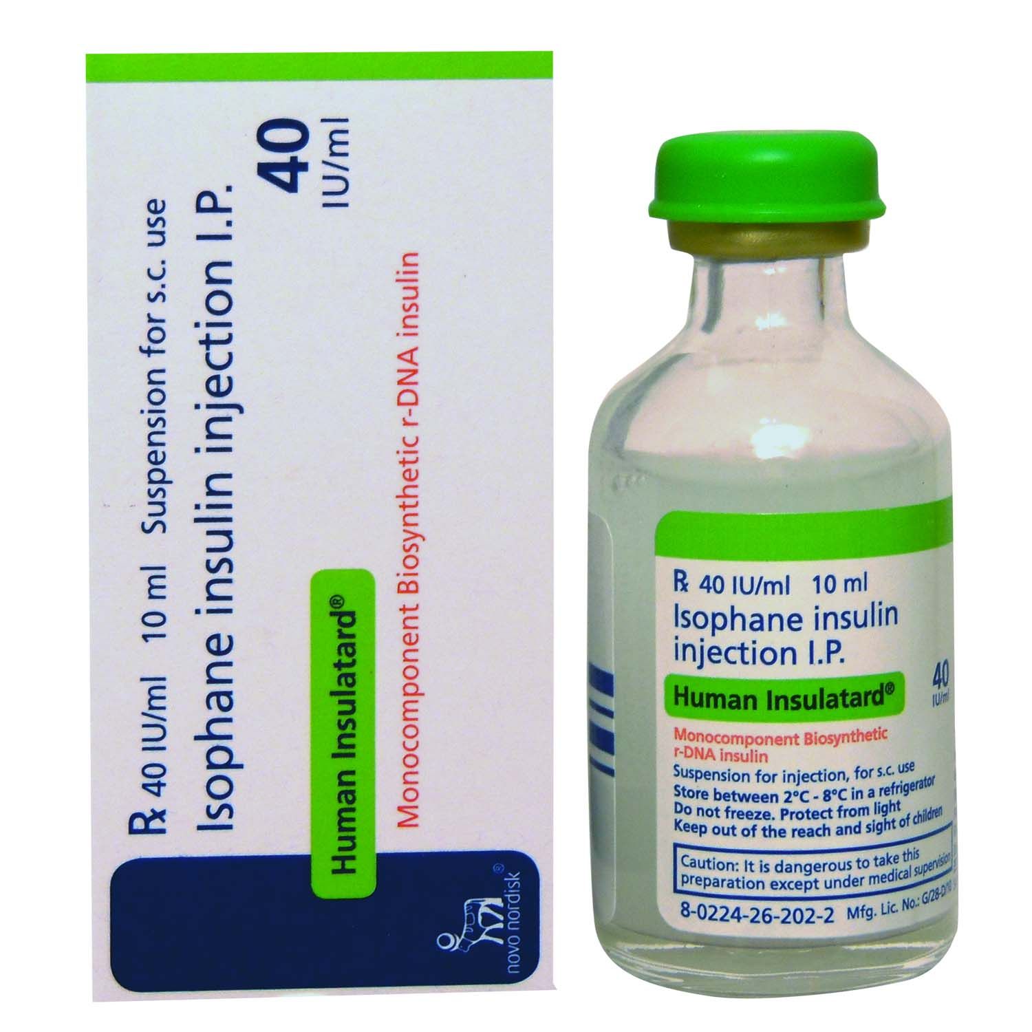 Buy Human Insulatard 40IU/ml Suspension for Injection 10 ml Online