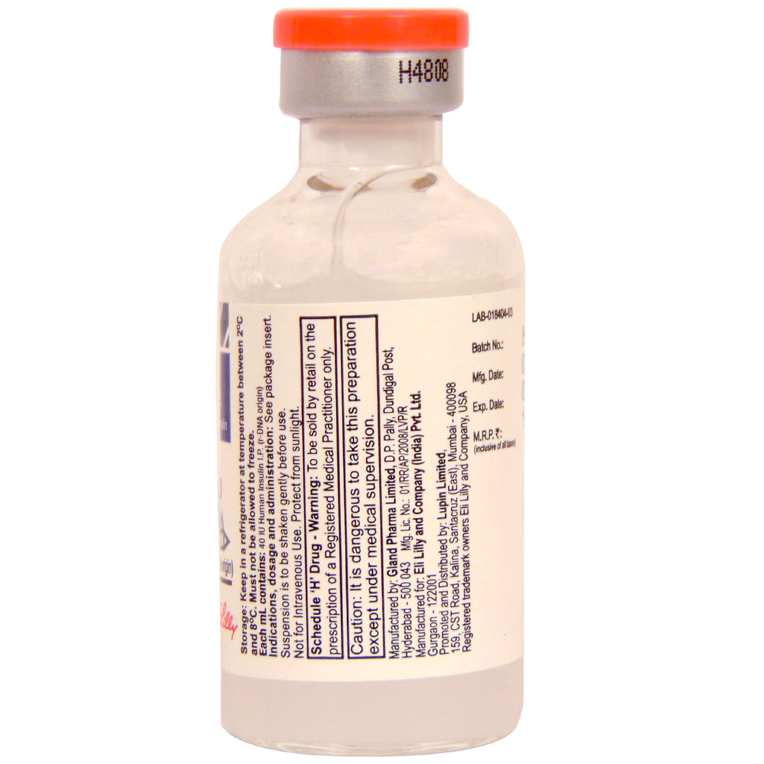 Huminsulin 50/50 40IU/ml Injection 10 ml, Pack of 1 INJECTION Huminsulin 50/50 40IU/ml Injection 10 ml, Pack of 1 INJECTION
