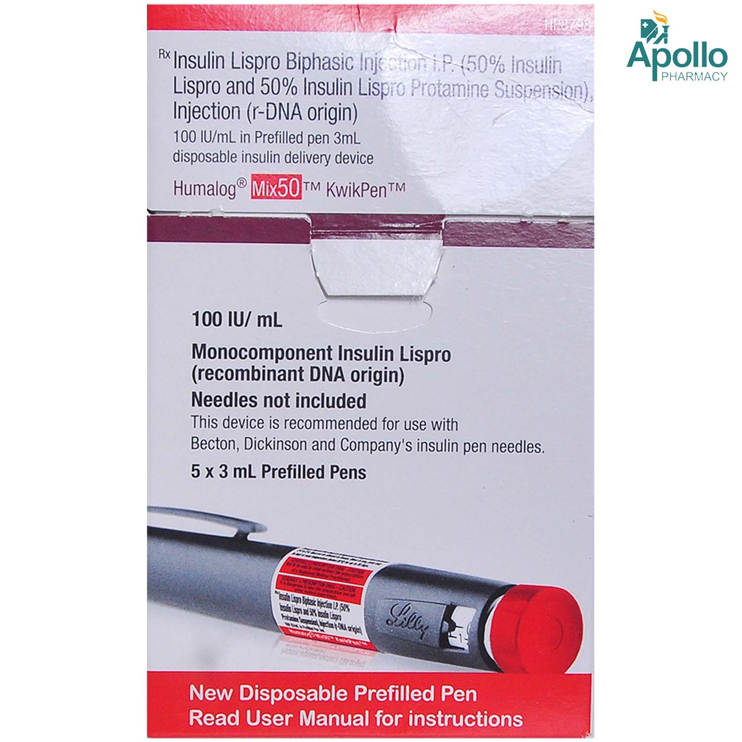 Humalog Mix 50 Kwikpen 100IU/ml, Pack of 1 Humalog Mix 50 Kwikpen 100IU/ml, Pack of 1