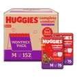 Huggies Complete Comfort Wonder Baby Diaper Pants Medium, 152 Count (2x76)