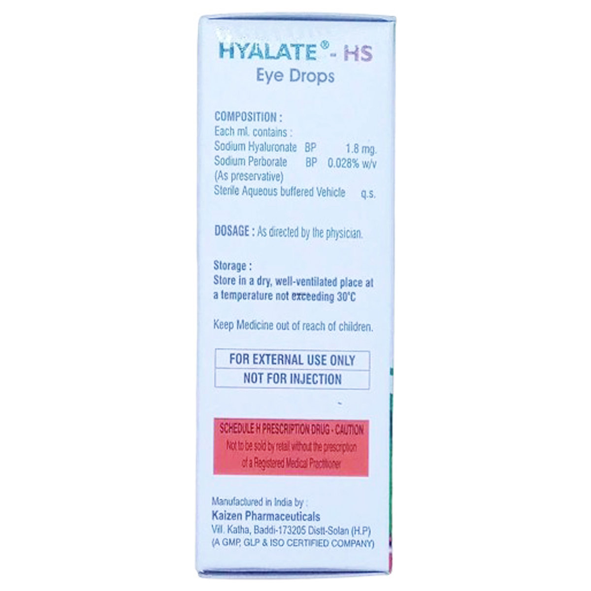 Hyalate-HS Eye Drops 10 ml, Pack of 1 Hyalate-HS Eye Drops 10 ml, Pack of 1