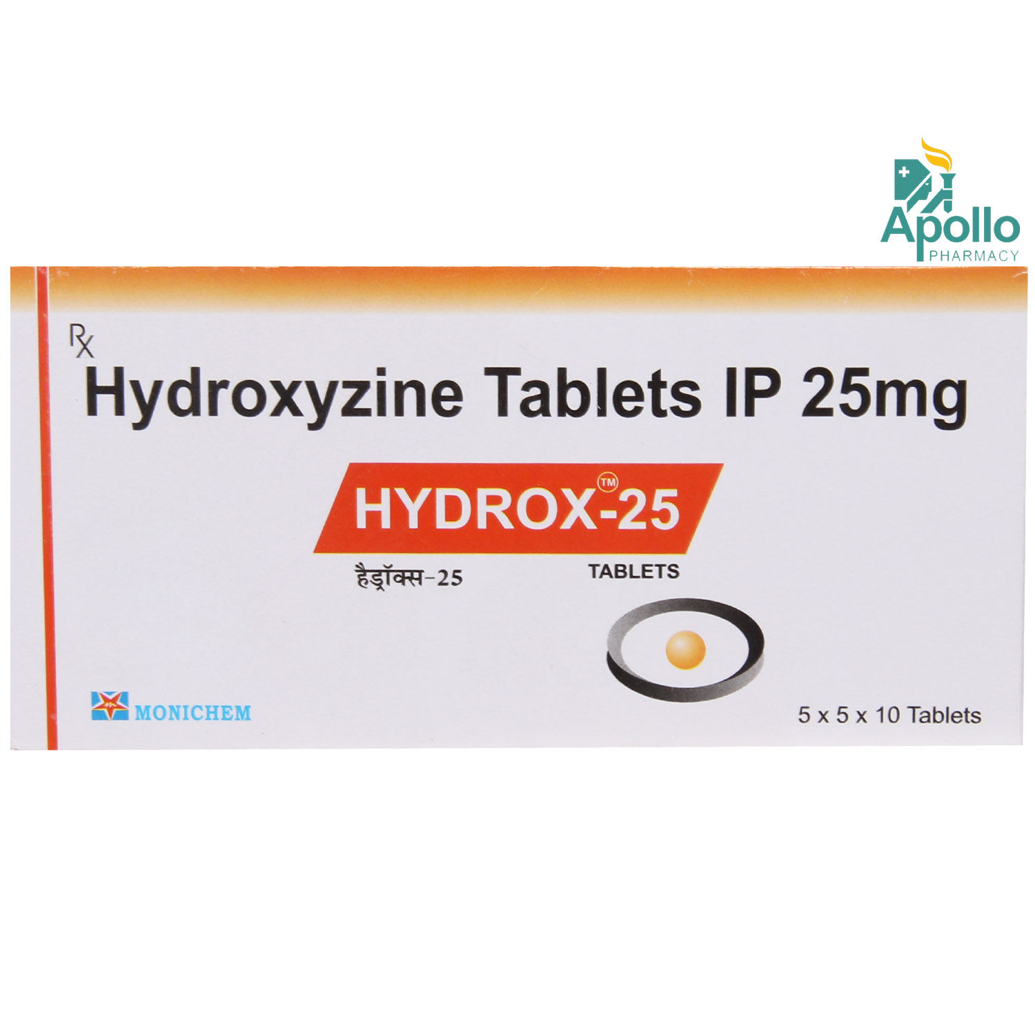 Buy Hydrox 25 Tablet 10's Online