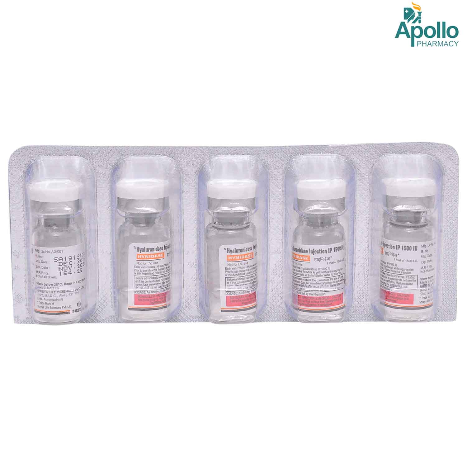 Hynidase 1500IU Injection 1's, Pack of 1 INJECTION Hynidase 1500IU Injection 1's, Pack of 1 INJECTION