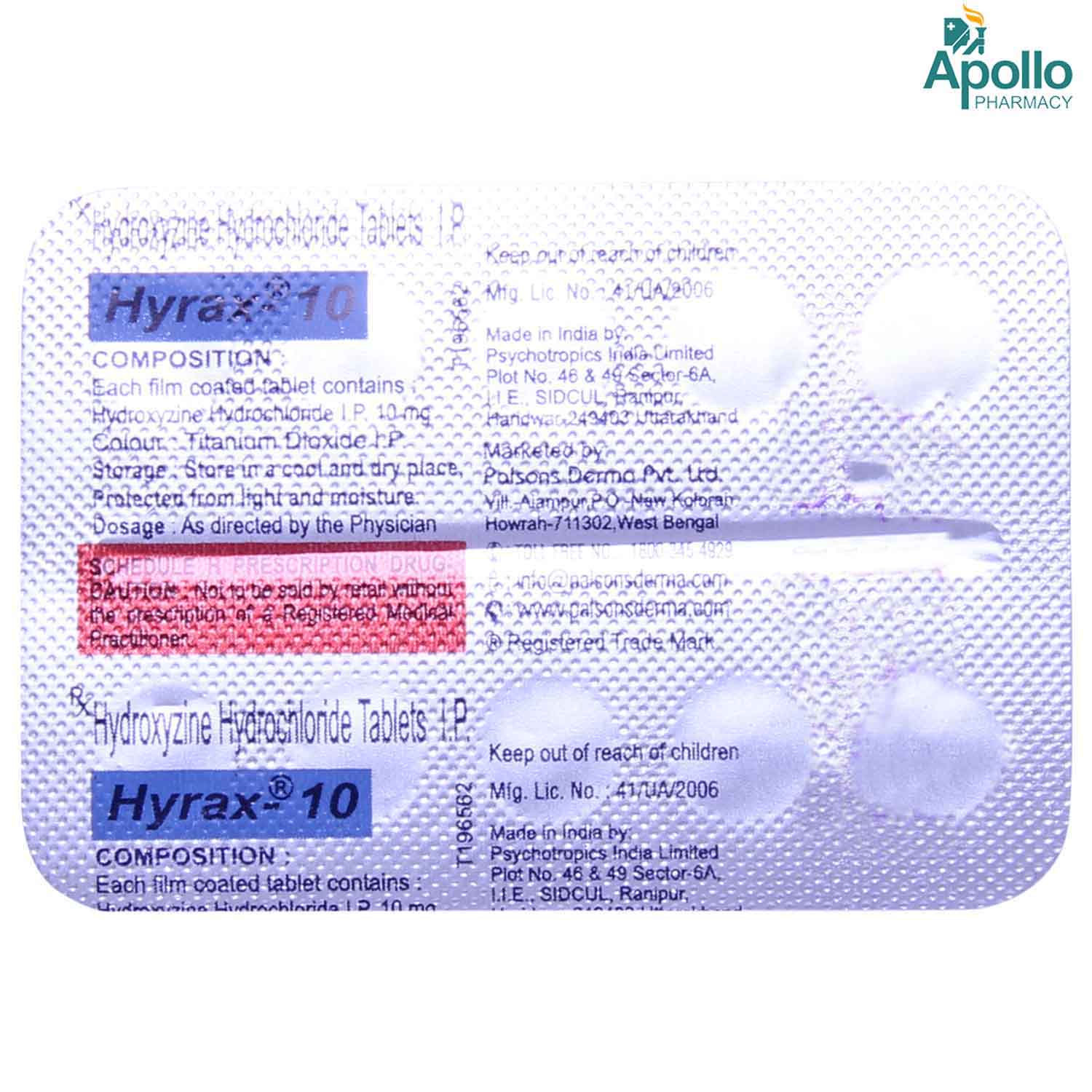 Hyrax-10 Tablet 10's, Pack of 10 TABLETS Hyrax-10 Tablet 10's, Pack of 10 TABLETS