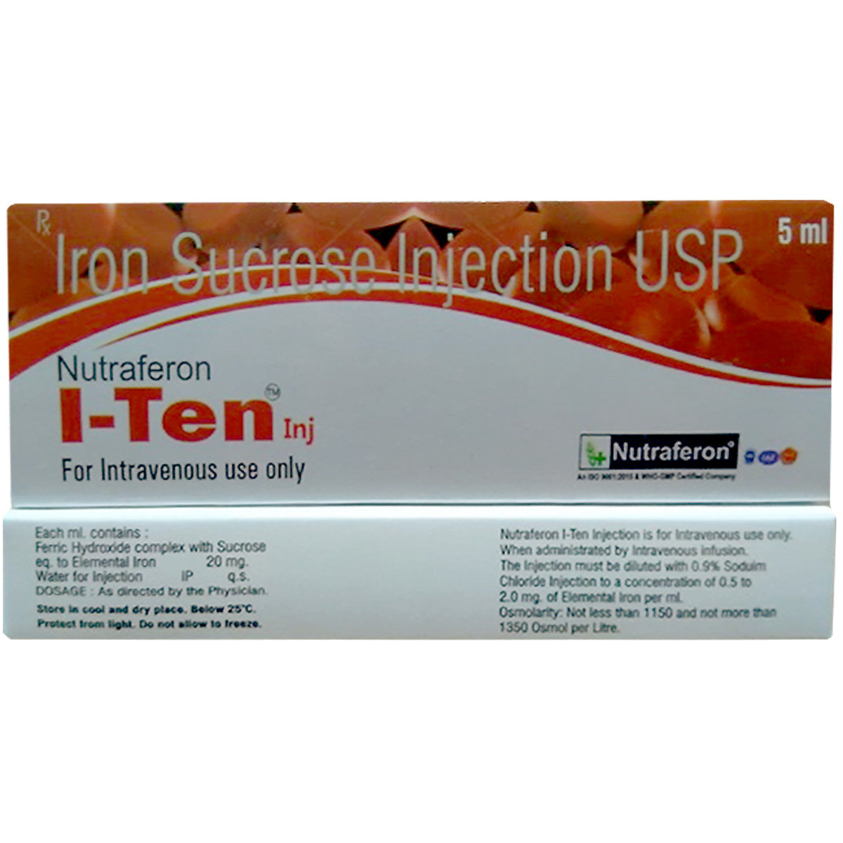 Nutraferon I TEN 100MG INJECTION 5ML, Pack of 1 injection Nutraferon I TEN 100MG INJECTION 5ML, Pack of 1 injection