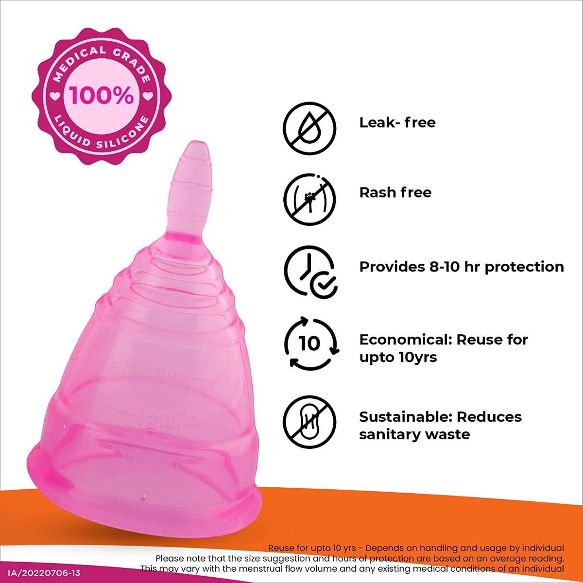 i-activ Menstrual Cup Small, 1 Count, Pack of 1 