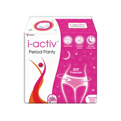 i-activ Period Panty L-XL for Women, 5 Count, Pack of 1