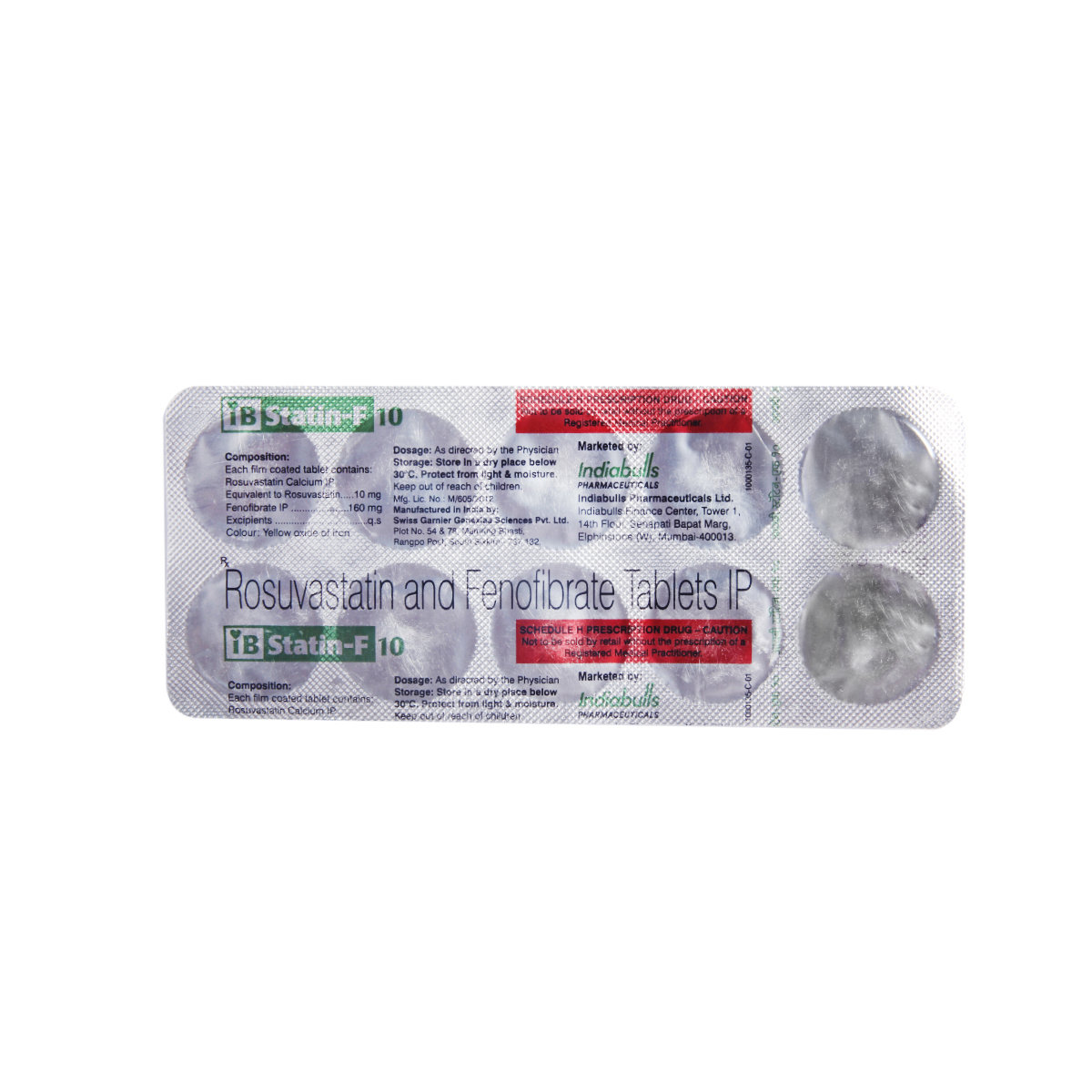 Ibstatin-F 160/10mg Tablet 10's, Pack of 10 Ibstatin-F 160/10mg Tablet 10's, Pack of 10