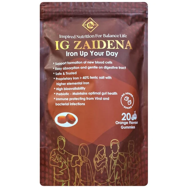 IG Zaidena Sugar Free Orange Flavour Gummies 20's