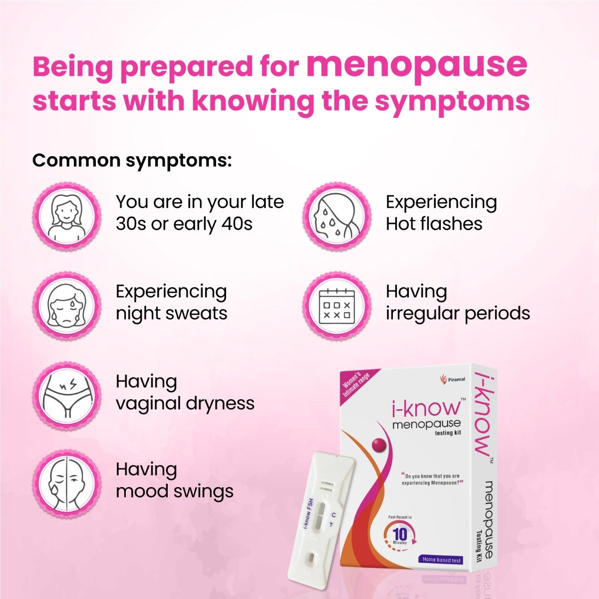 i-know Menopause Testing Kit, 3 Test Strips, Pack of 1 i-know Menopause Testing Kit, 3 Test Strips, Pack of 1