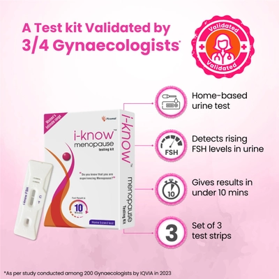 i-know Menopause Testing Kit, 3 Test Strips, Pack of 1