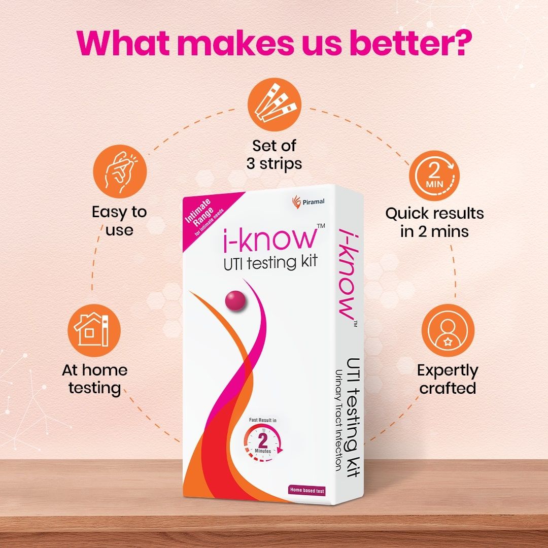 i-know UTI Testing Kit for Urinary Tract Infection, 3 Test Strips, Pack of 1 i-know UTI Testing Kit for Urinary Tract Infection, 3 Test Strips, Pack of 1