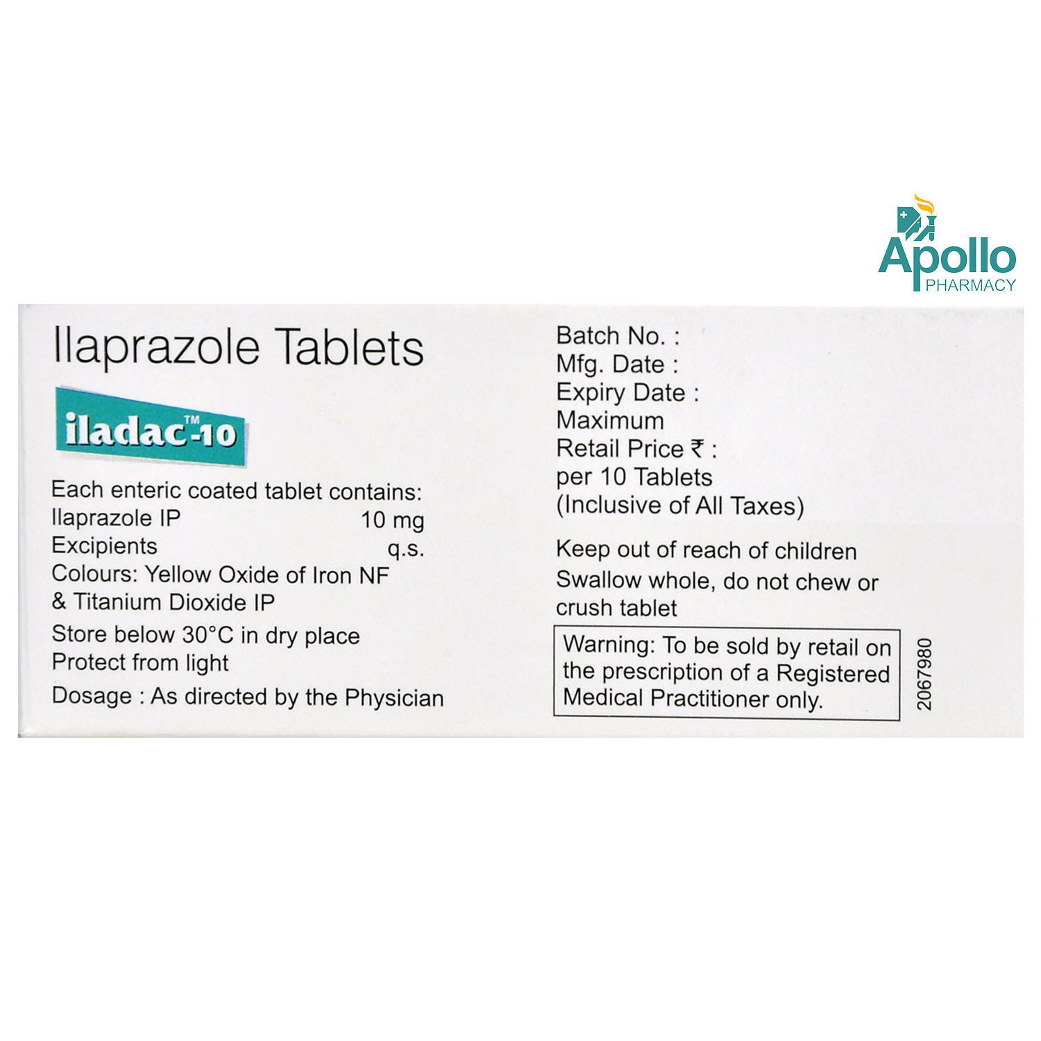 Iladac-10 Tablet 10's, Pack of 10 TABLETS Iladac-10 Tablet 10's, Pack of 10 TABLETS